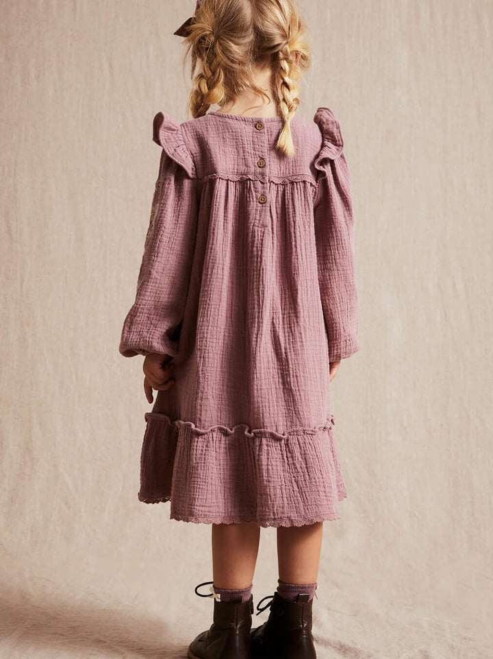 Girls Pink Floral Print Dress