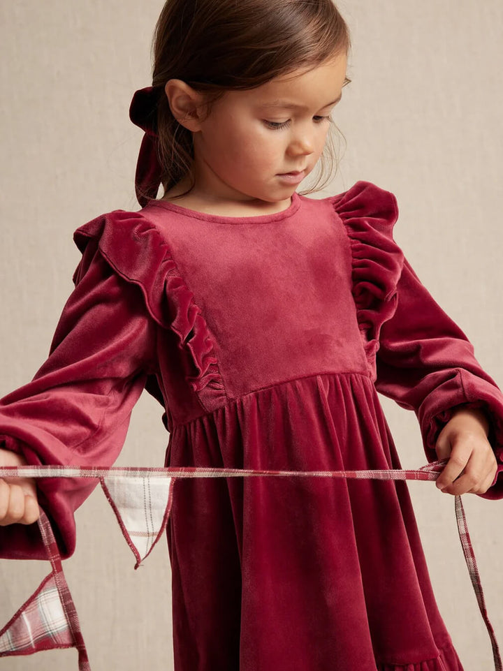 Kids Velvet Bloom Dress