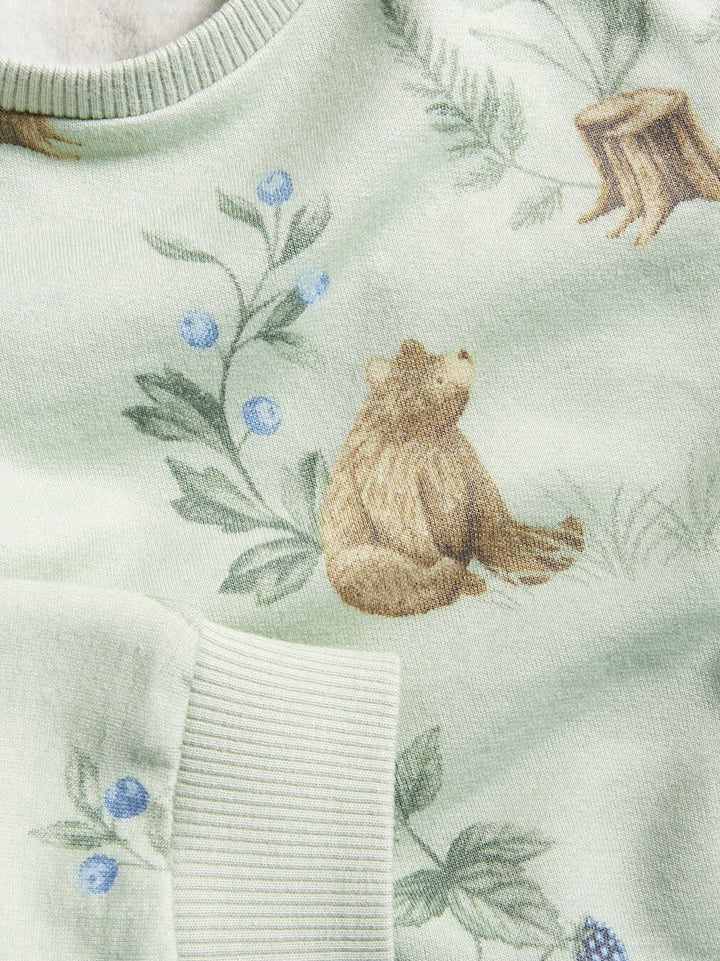 Green Animal Pattern Sweatshirt