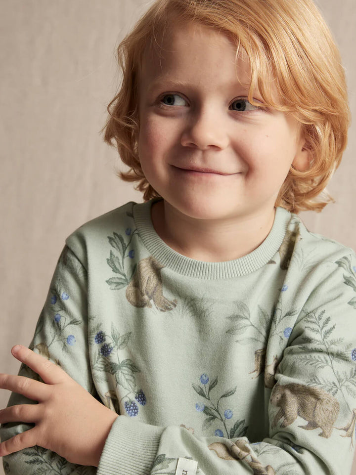 Green Animal Pattern Sweatshirt